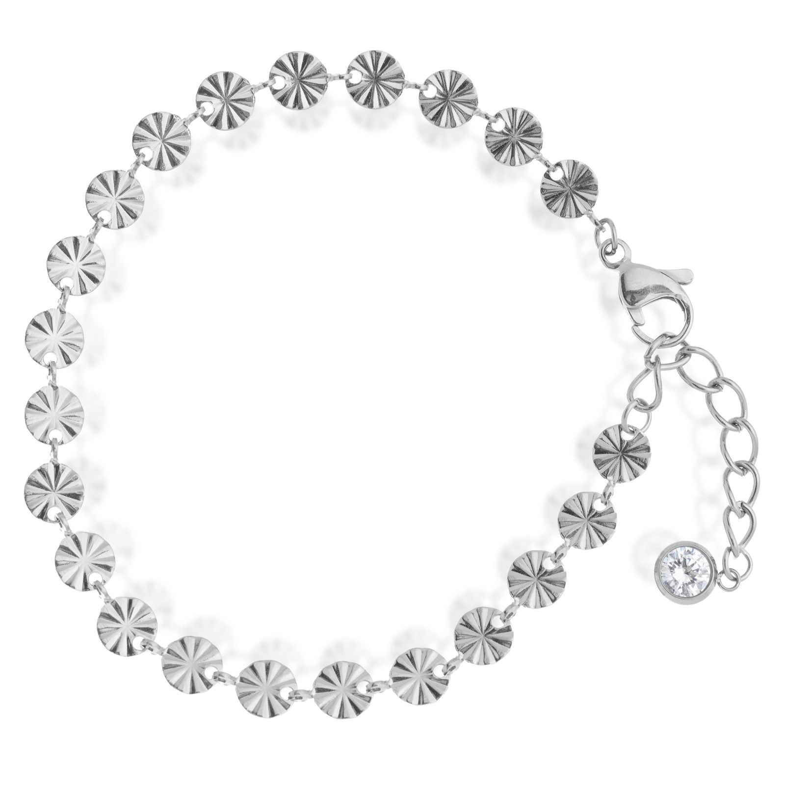 Steel by Diamonique Diamond Cut Bracelet Stainless Steel