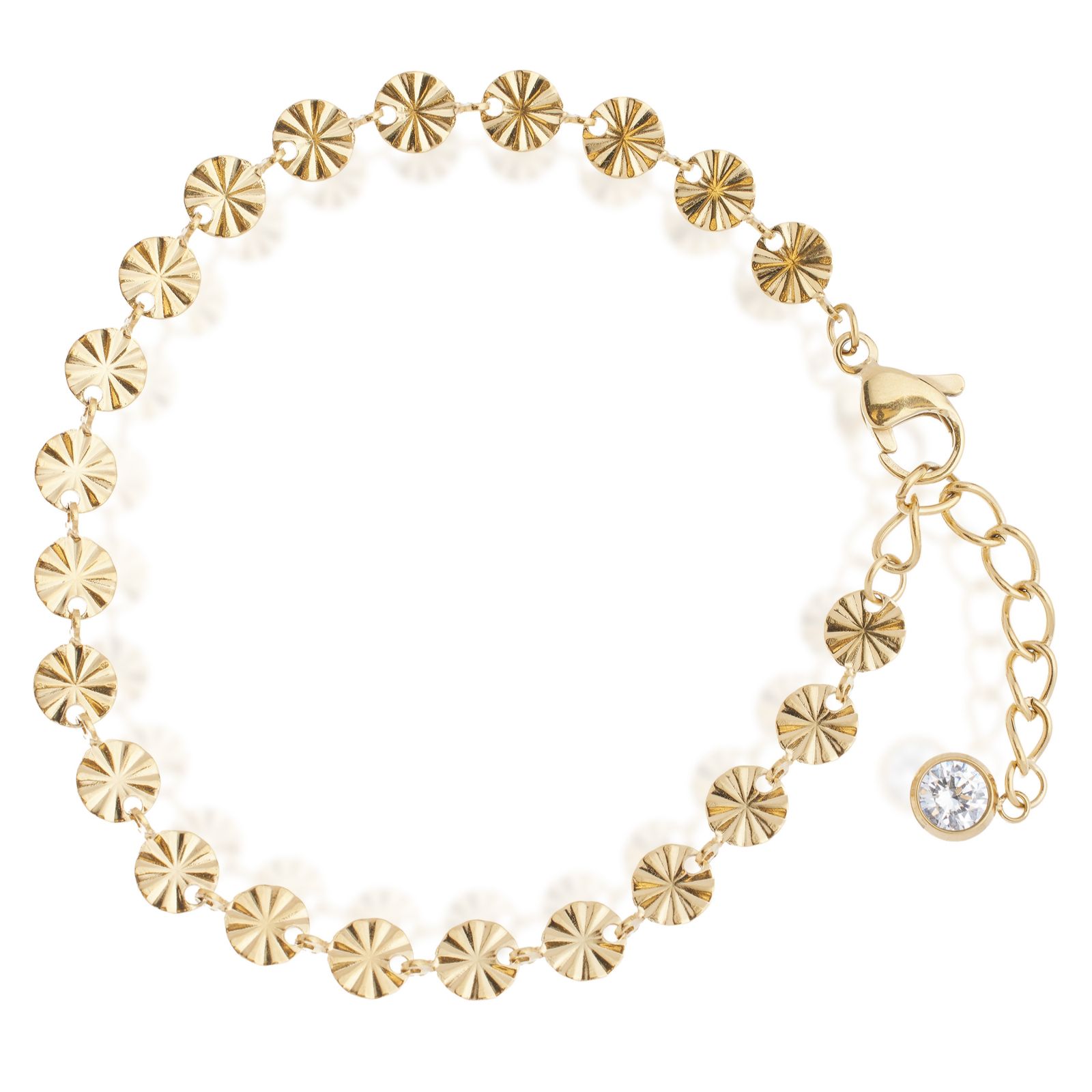 Steel by Diamonique Diamond Cut Bracelet Stainless Steel