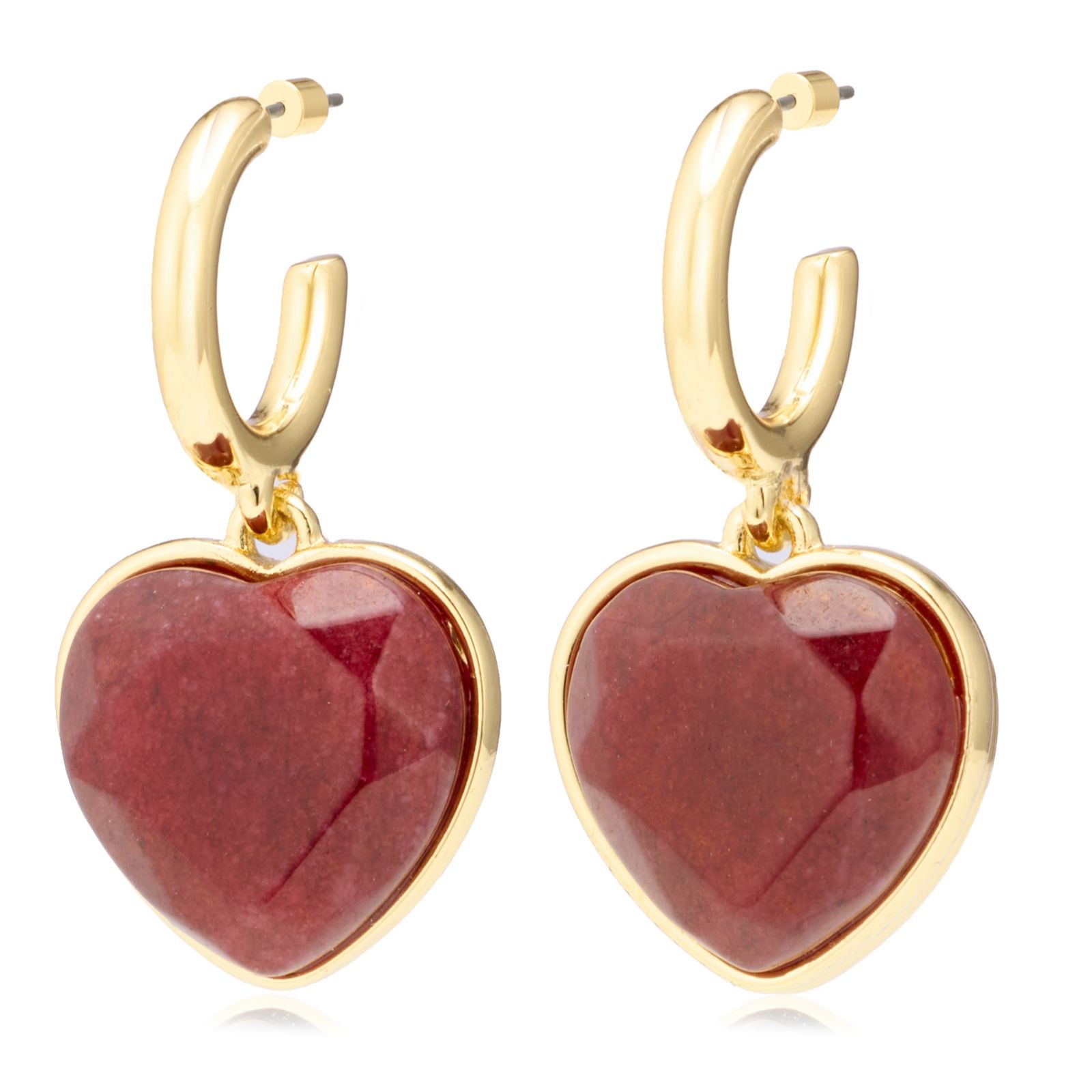 Malika Heart Hoop Earrings