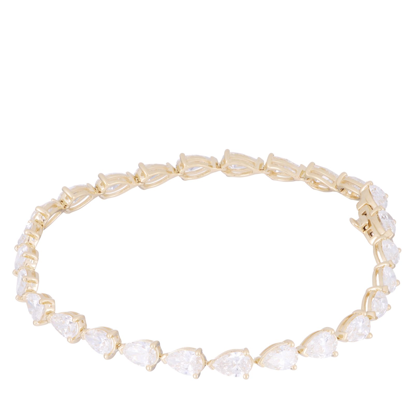 Fire Light 10ct Lab Grown Diamond Pear Cut Tennis Bracelet 9ct Gold