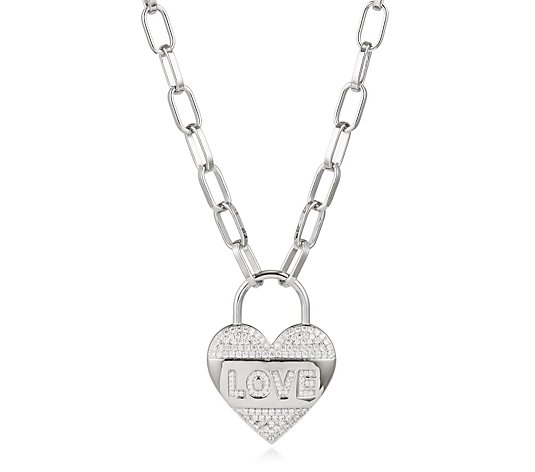 Dannii Minogue Diamonique Love Heart Necklace Bronze