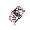 Clogau Exclusive Heritage Sapphire Band Ring Sterling Silver & 9ct Gold