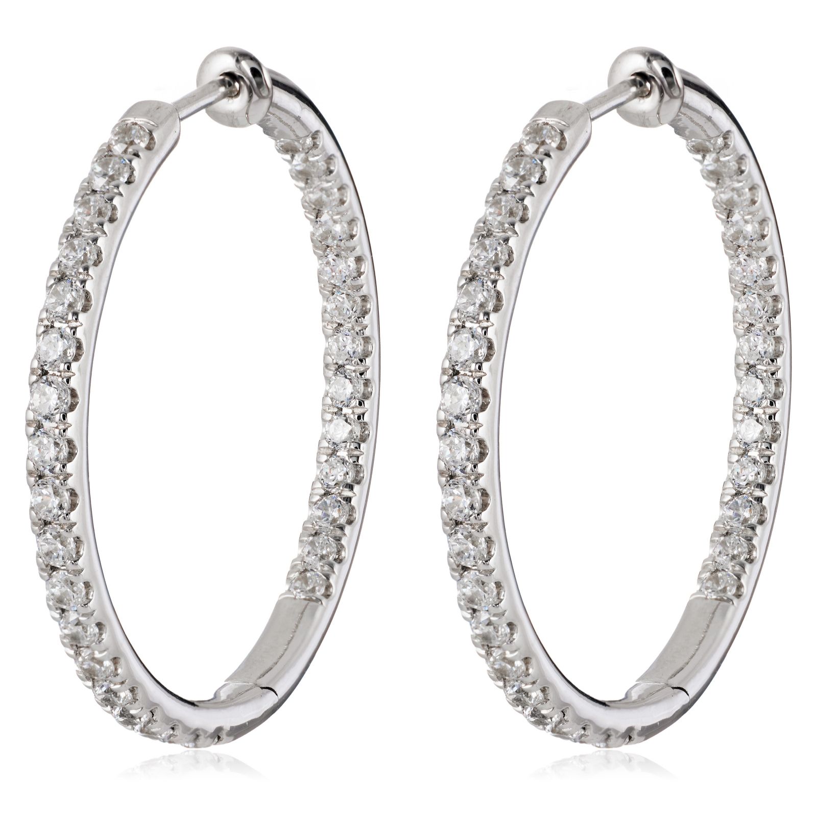 Fire Light 1.5ct Lab Grown Diamond Front & Back Hoop Earrings 9ct Gold