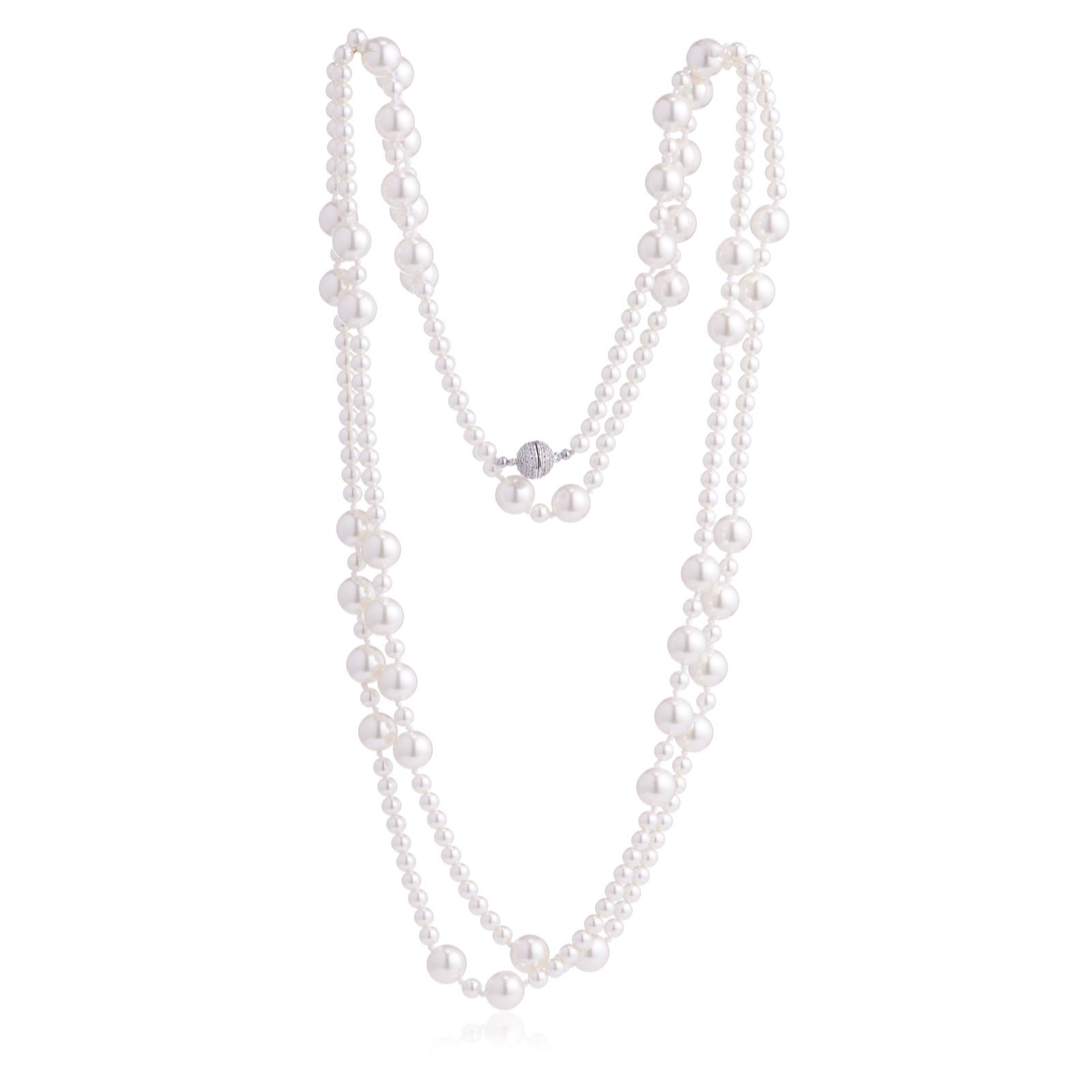 Butler & Wilson Draping Faux-Pearl Necklace