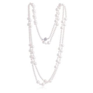 Butler & Wilson Draping Faux-Pearl Necklace