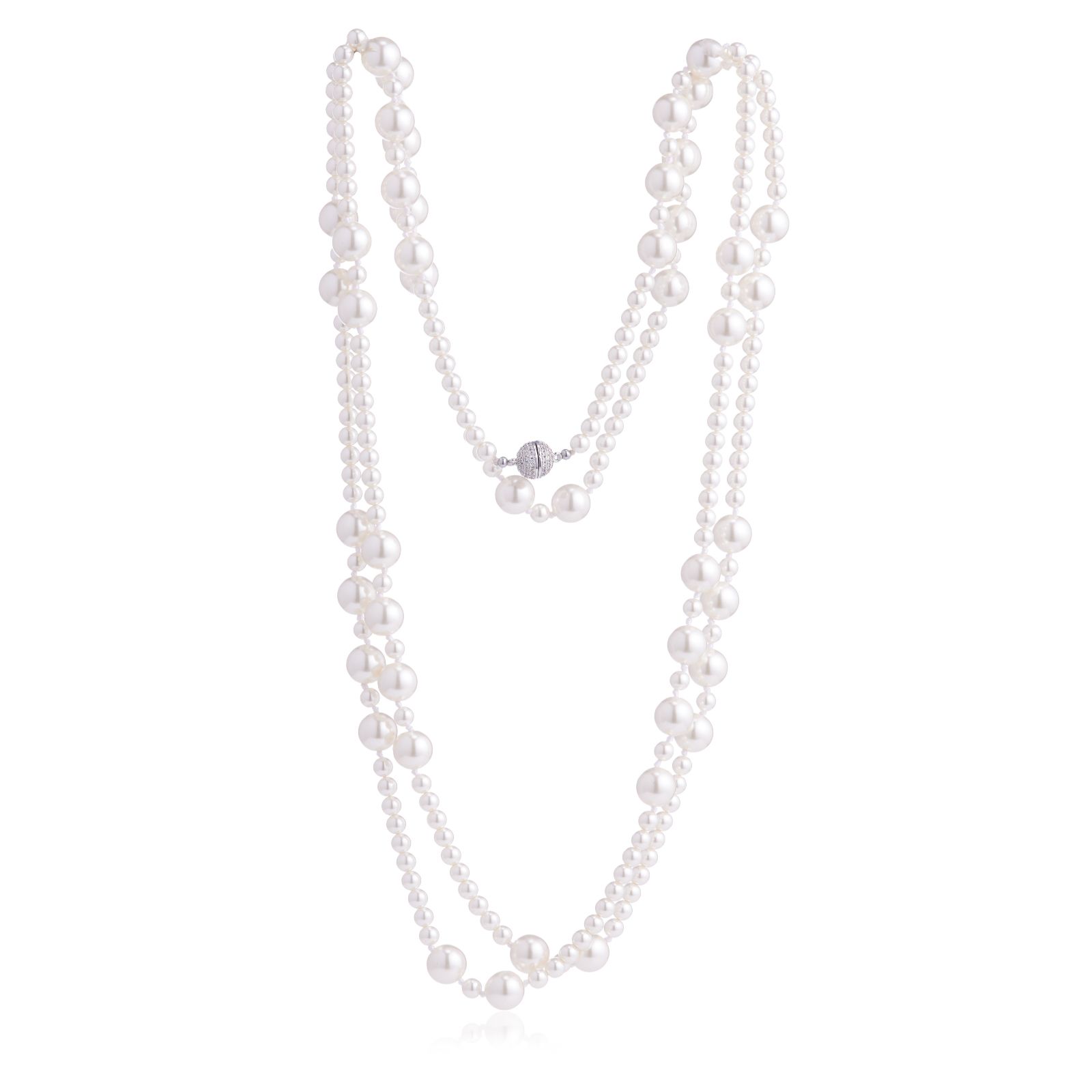 Butler & Wilson Draping Faux-Pearl Necklace