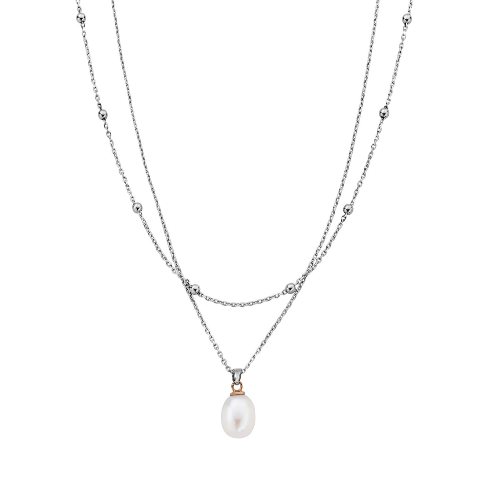 Clogau Nature's Wonder Sterling Silver Beachcomber Layered Necklace with Pearl