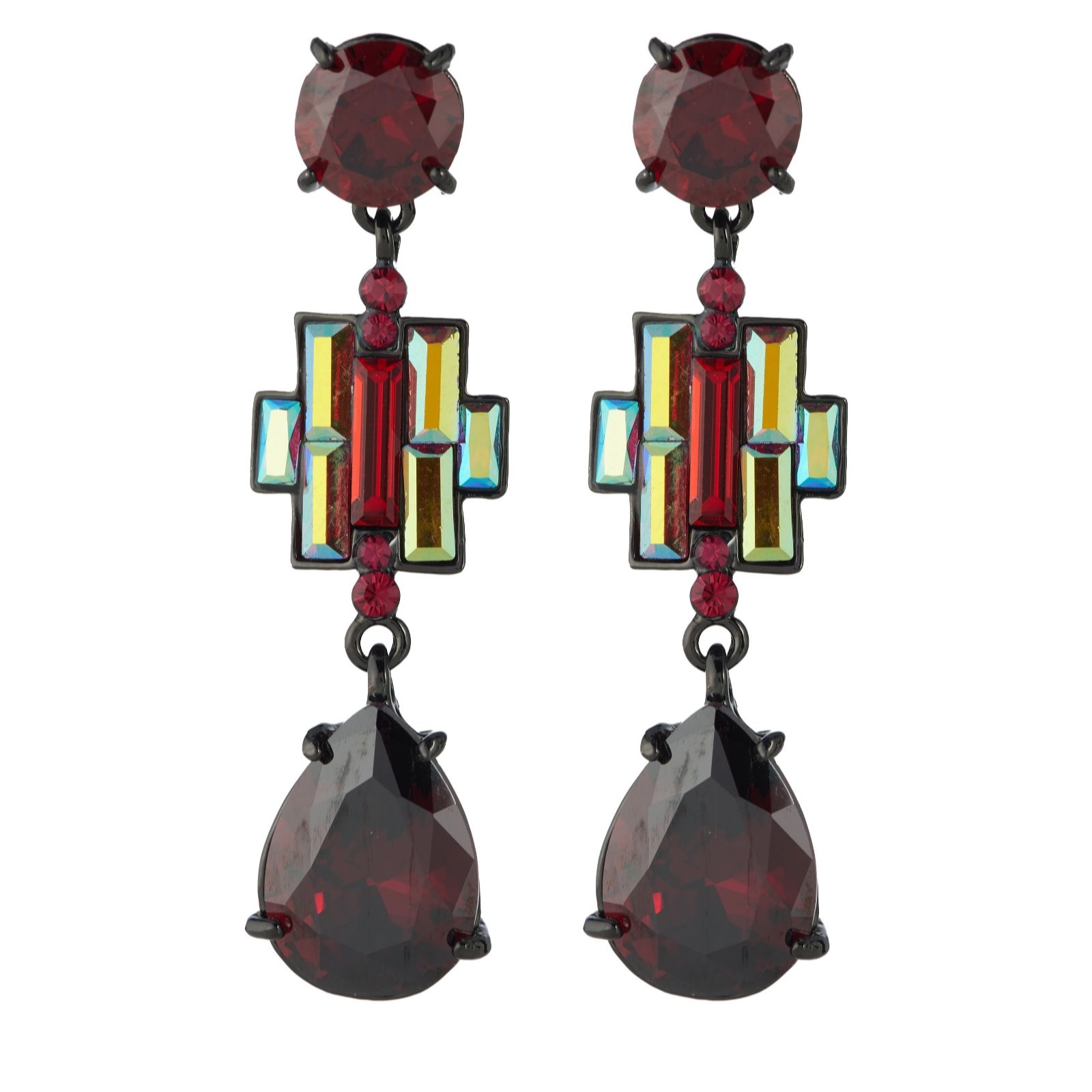 Butler & Wilson Crystal Art Deco Drop Earrings