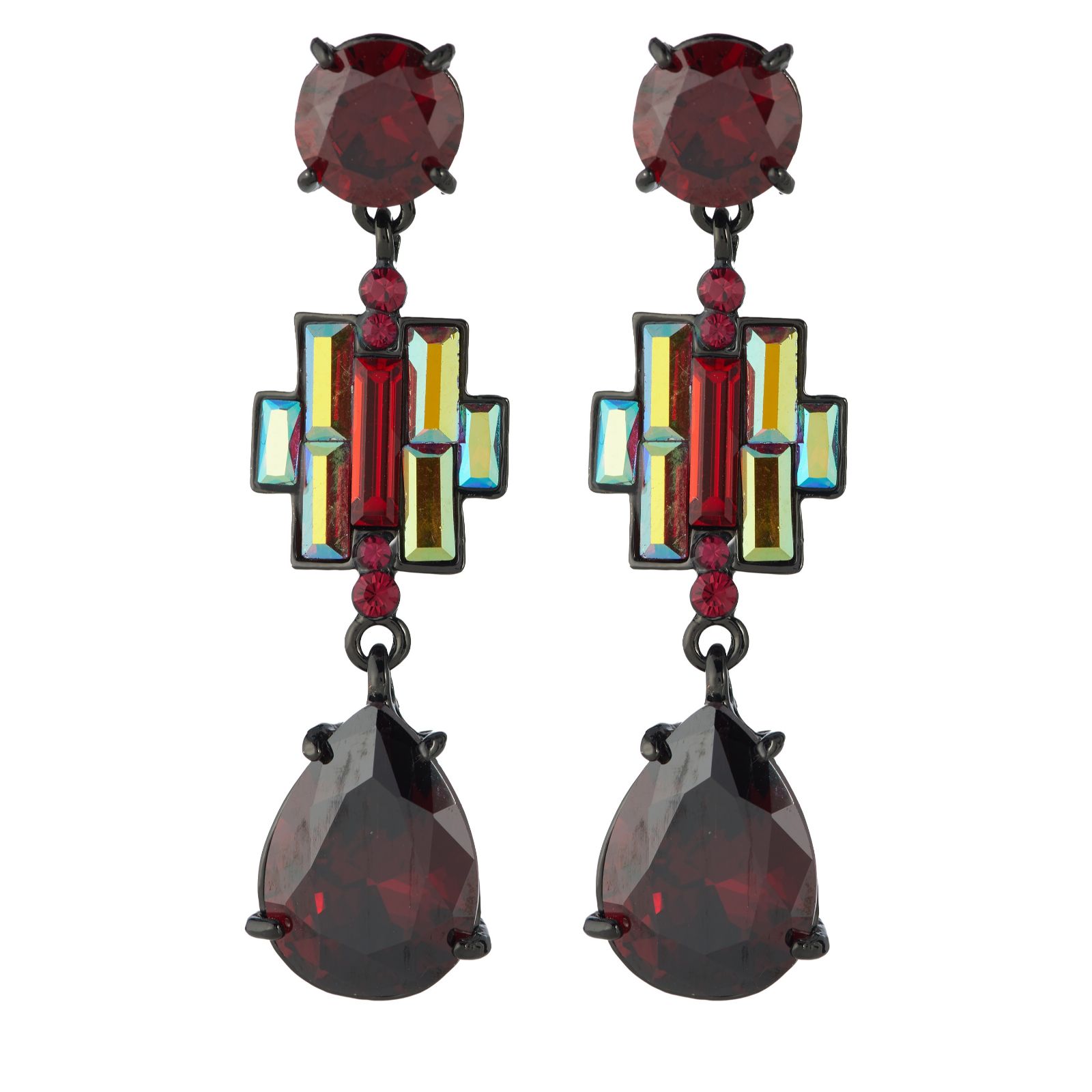 Butler & Wilson Crystal Art Deco Drop Earrings