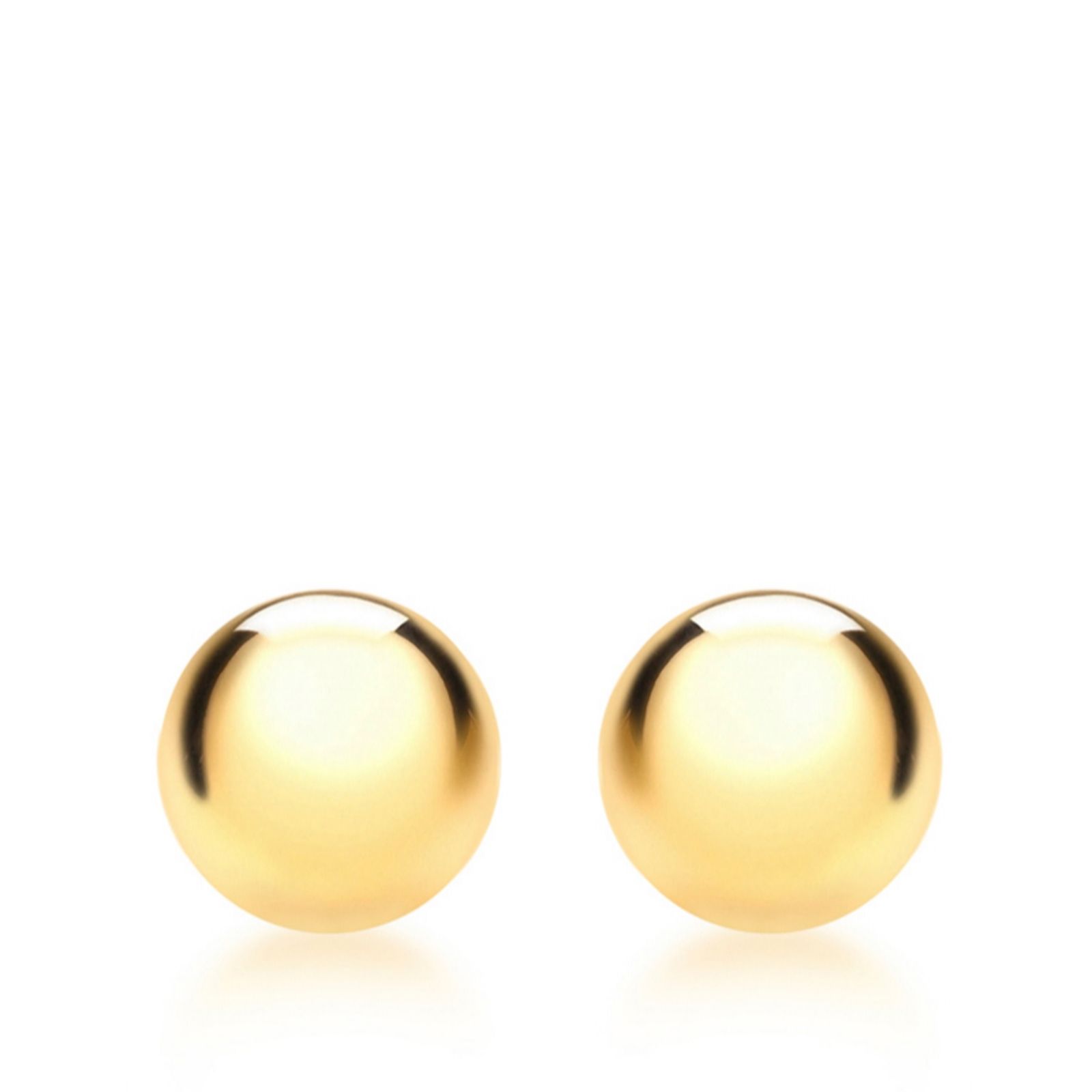 GOLD 9ct Gold Round Stud Earrings