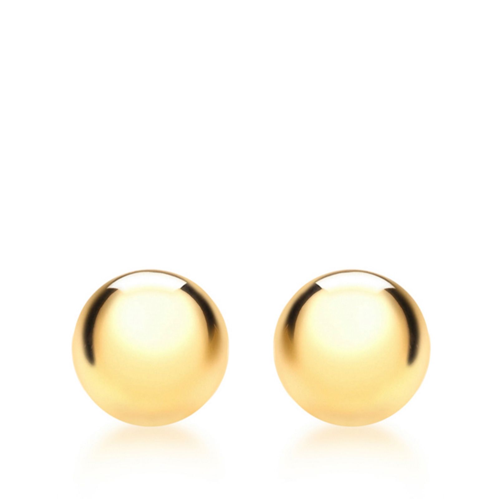 GOLD 9ct Gold Round Stud Earrings