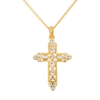 Jacqueline Kennedy Collection Trinity Cross Pendant & 46cm Chain - QVC UK