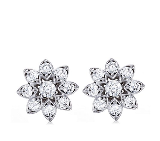 0.50ct Diamond Vintage Flower Estate Collection Stud Earrings 9ct Gold