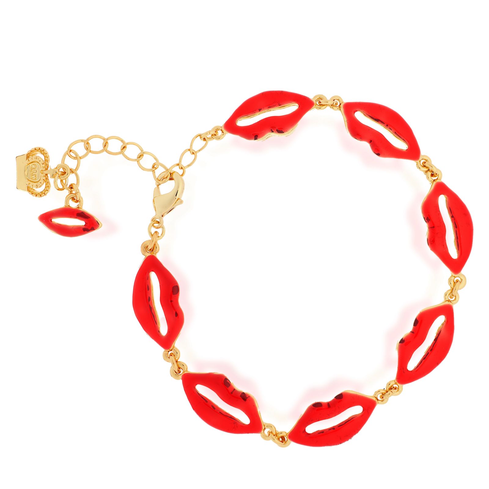 Butler & Wilson Enamel Multilip Bracelet