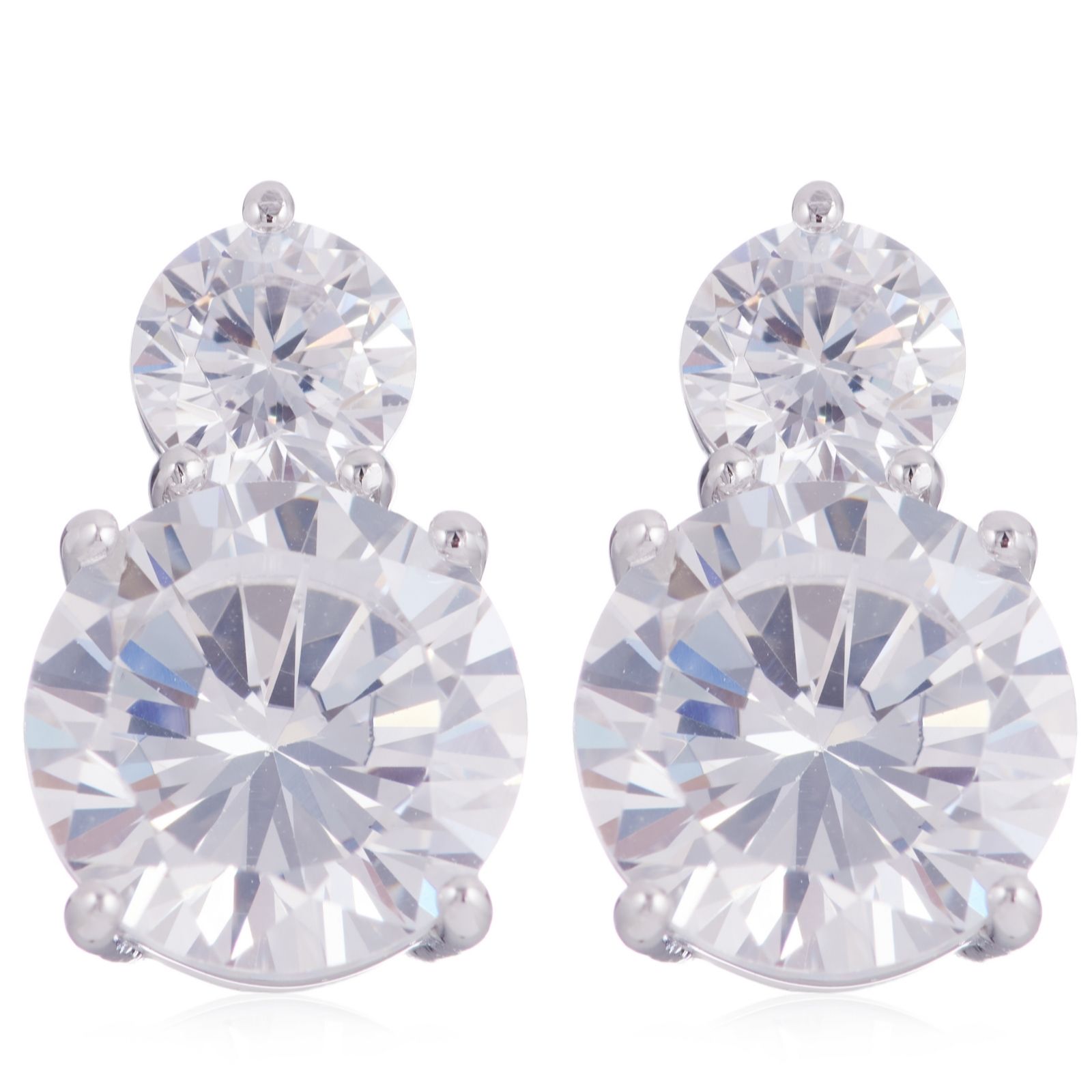 Diamonique 3.5ct tw Circle Earrings