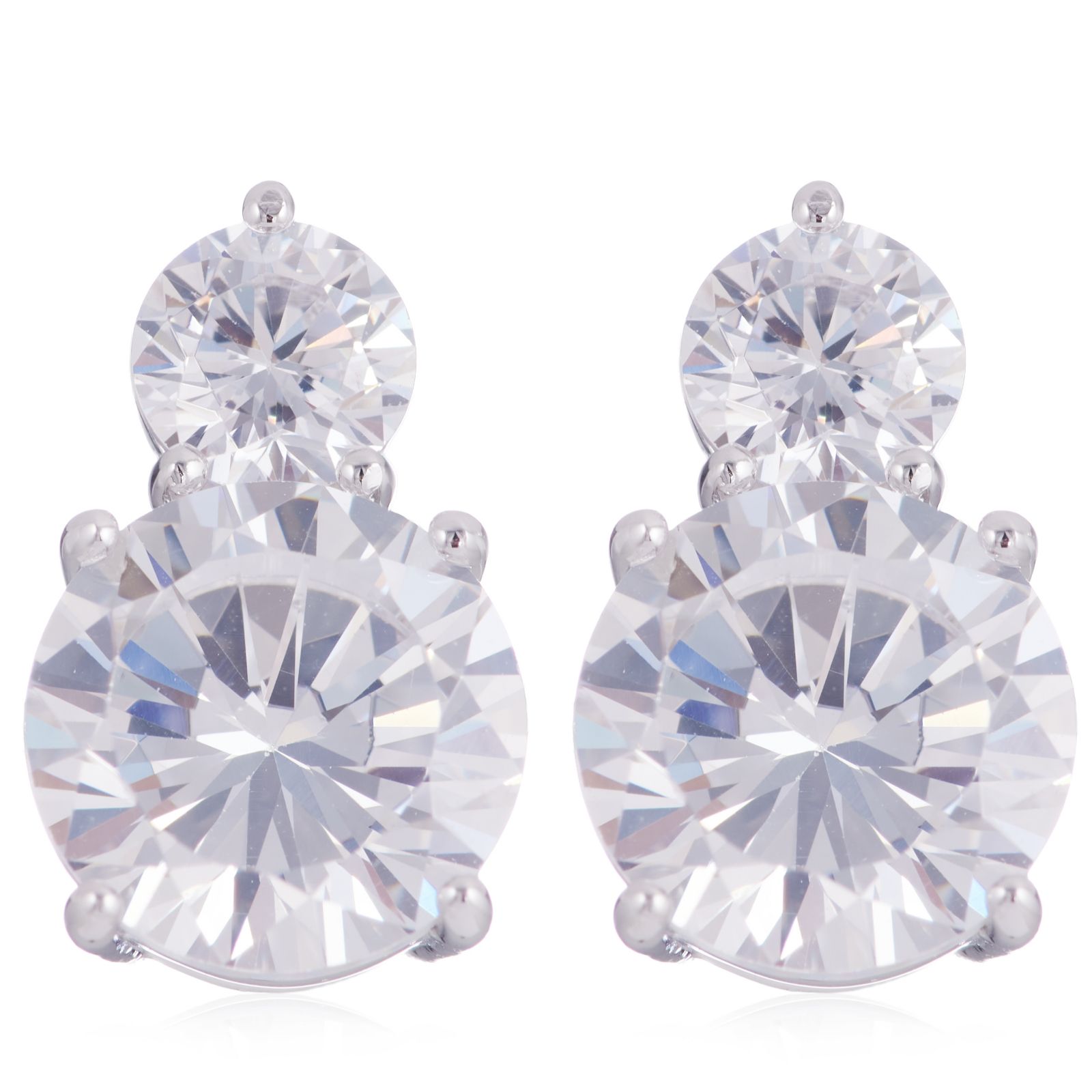 Diamonique 3.5ct tw Circle Earrings