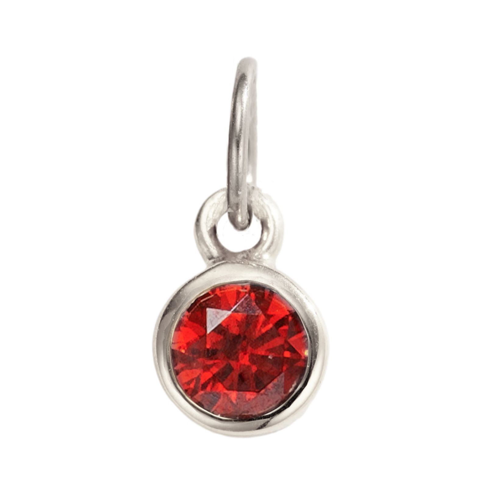 Posh Totty Designs Birthstone & Initial Charm Necklace Sterling Silver