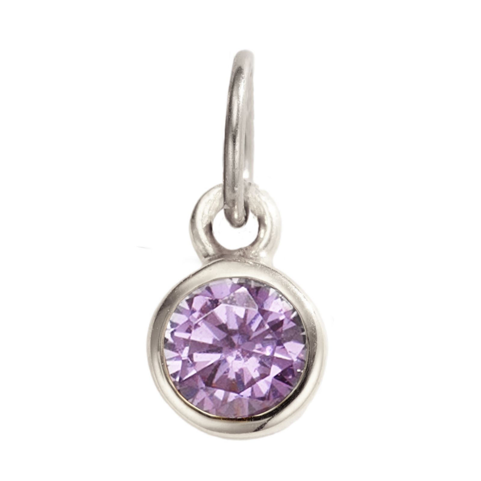 Posh Totty Designs Birthstone & Initial Charm Necklace Sterling Silver