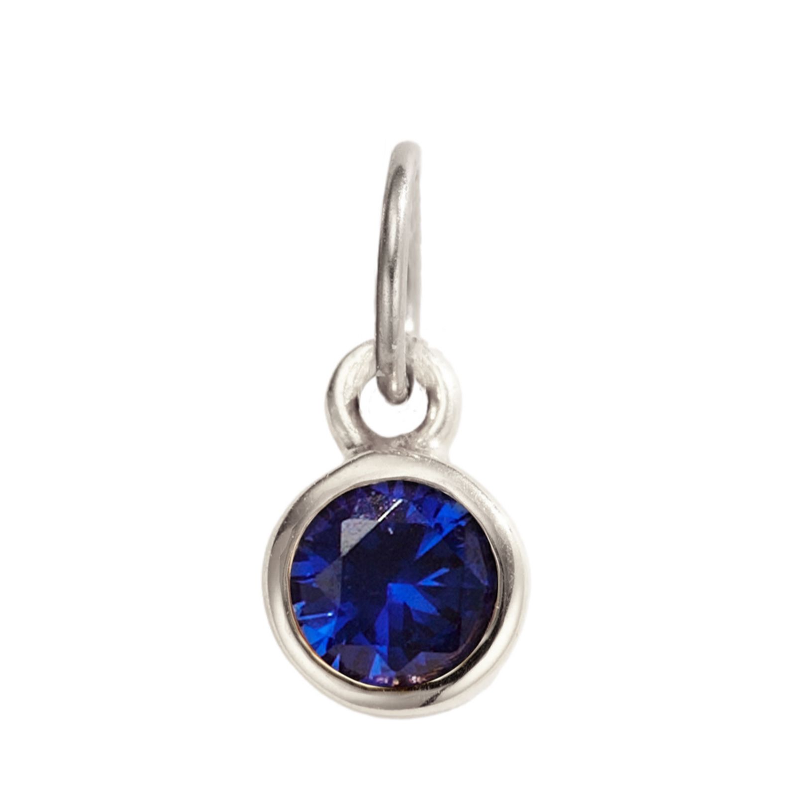 Posh Totty Designs Birthstone & Initial Charm Necklace Sterling Silver