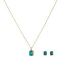 Steel by Diamonique X Sara Davies Birthstone Necklace & Earring Set in Gift Box