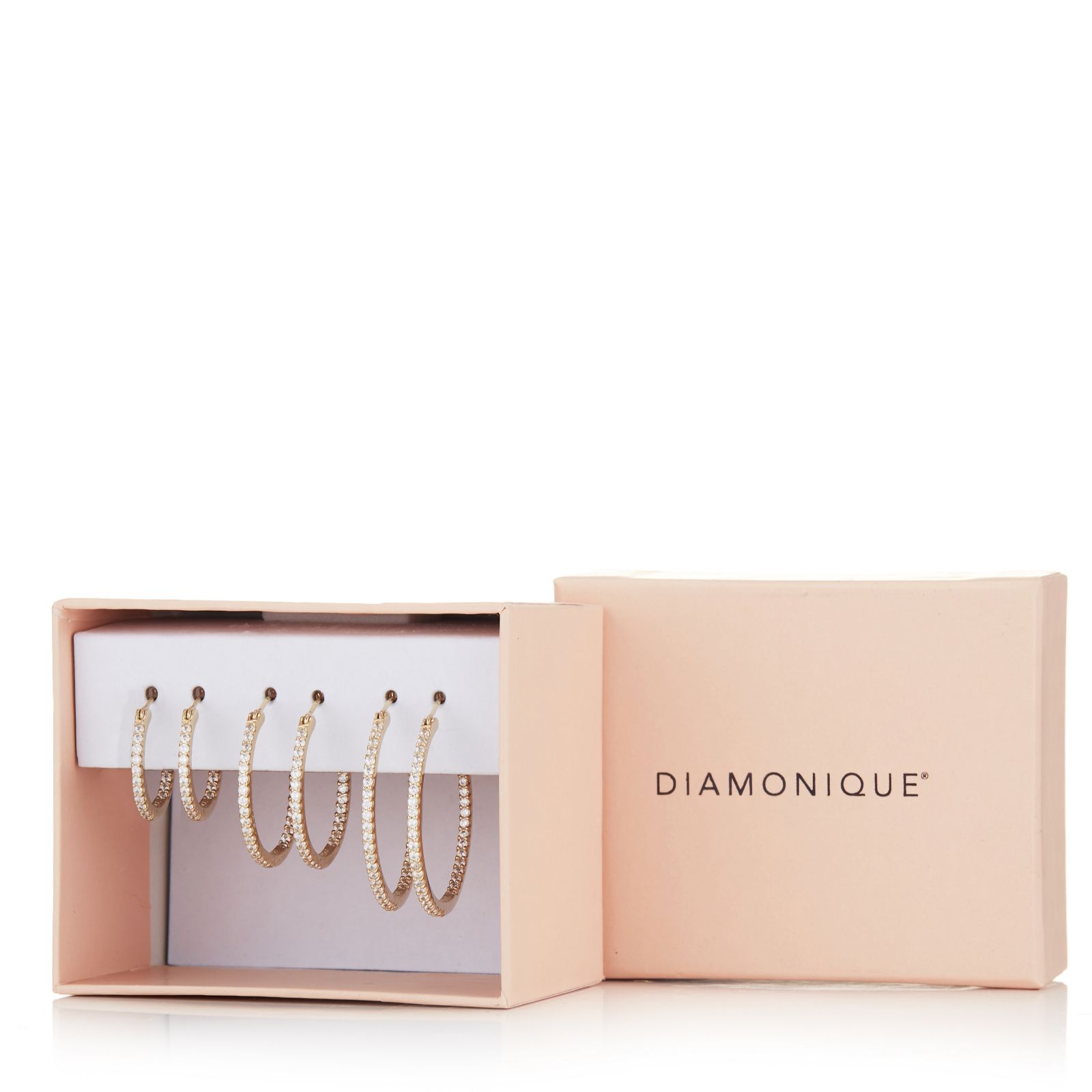 Diamonique 2.8ct tw Hoop Earring Wardrobe Sterling Silver - QVC UK