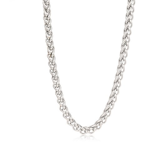 Steel by Diamonique Chain Link Collar 45cm Necklace Stainless Steel ...