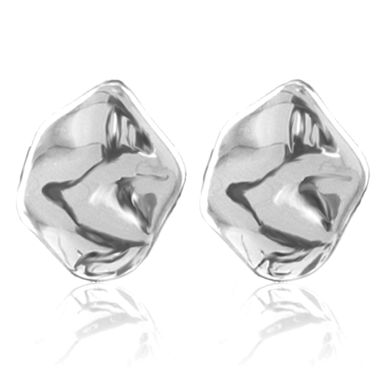 Nina B Nugget Stud Earrings Sterling Silver