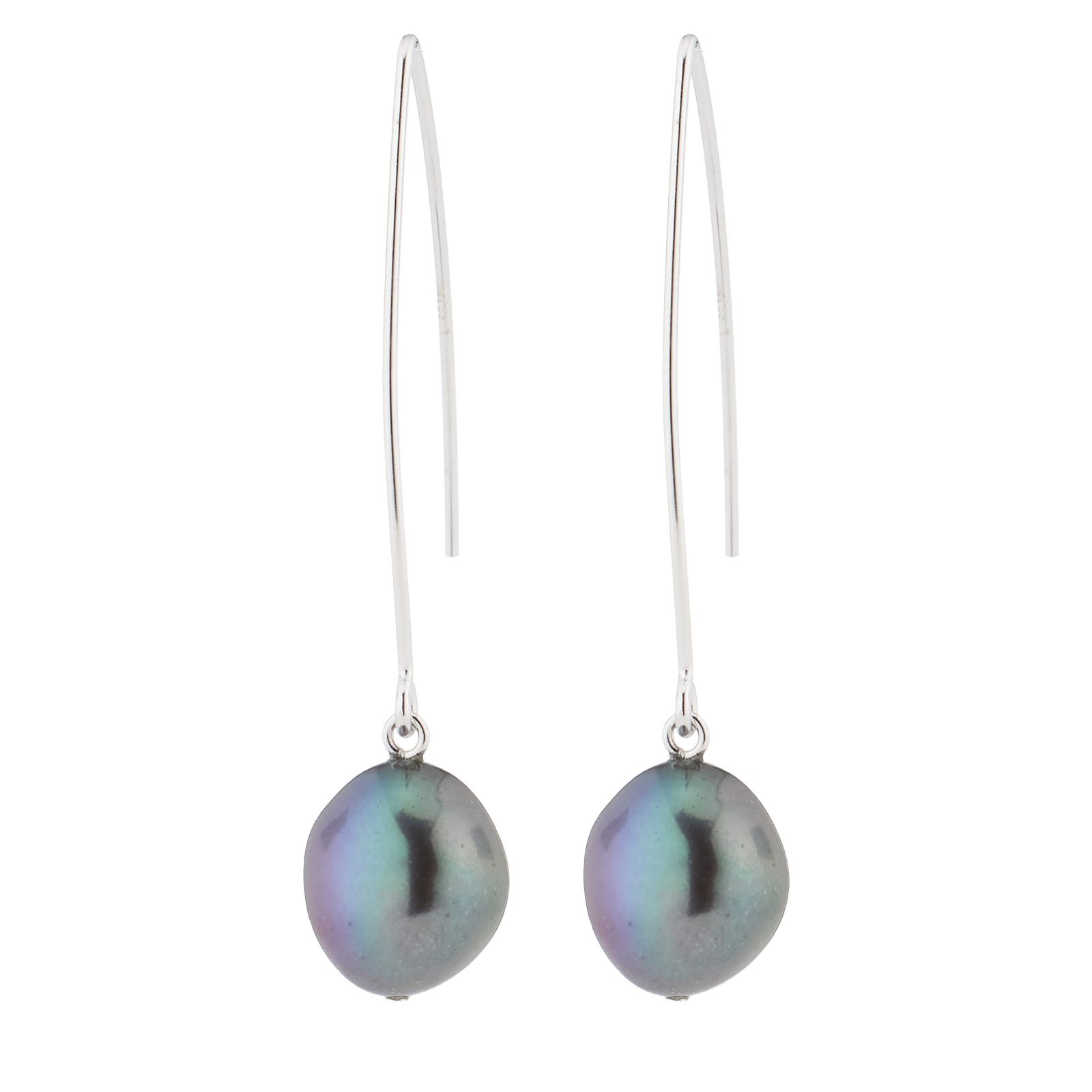 Lara Pearl Baroque Pearl Fish Hook Earrings Sterling Silver