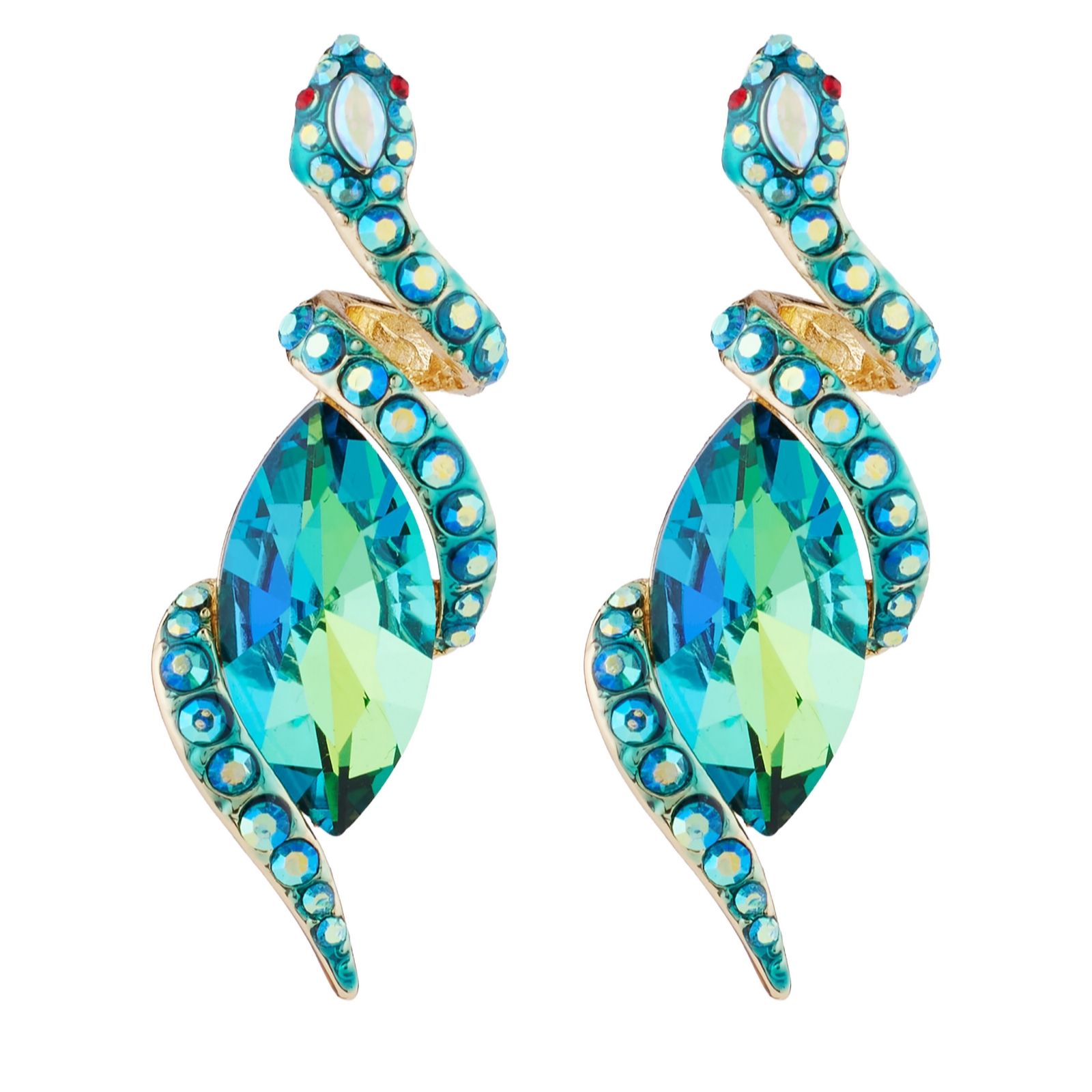 Butler & Wilson Coiled Serpant Earrings