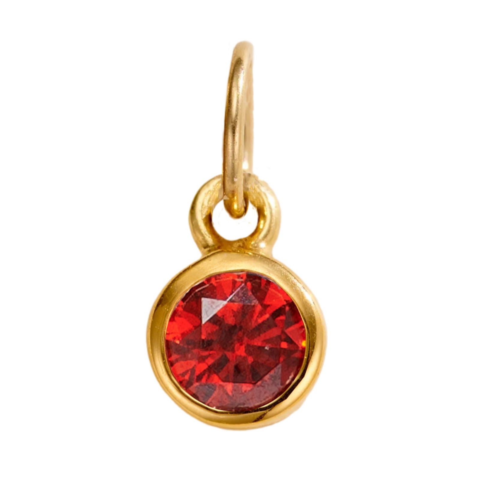 Posh Totty Designs Birthstone & Initial Charm Necklace Sterling Silver