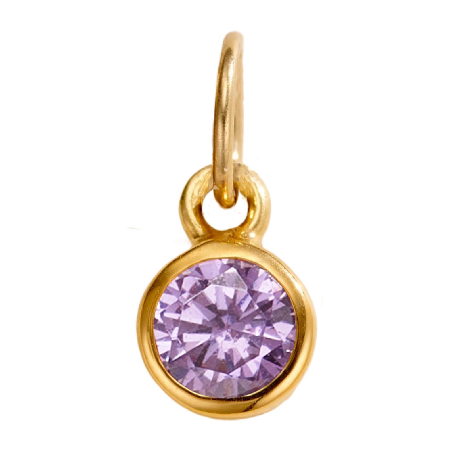 Posh Totty Designs Birthstone & Initial Charm Necklace Sterling Silver