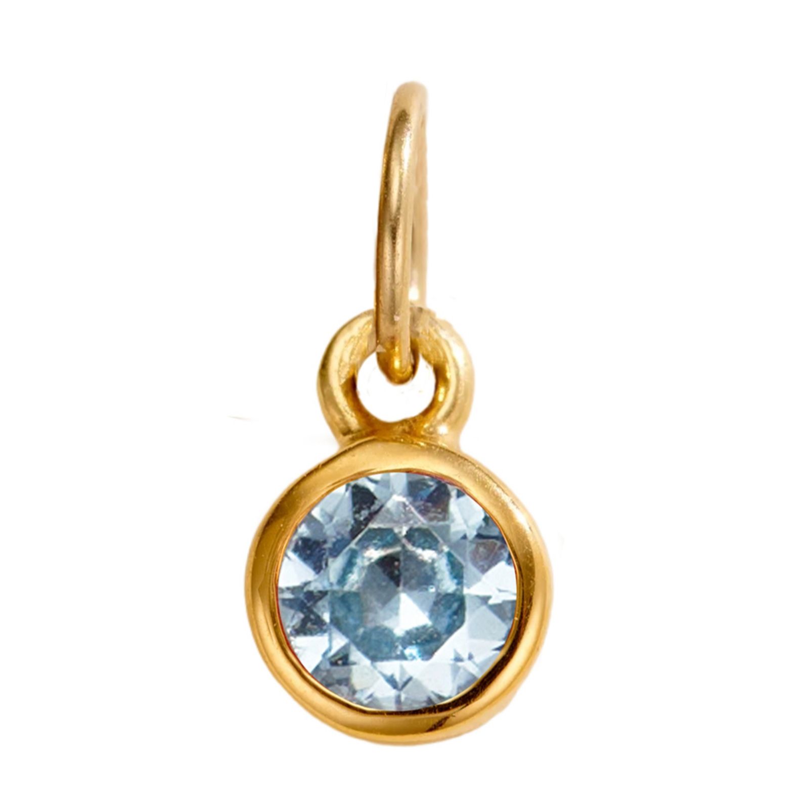 Posh Totty Designs Birthstone & Initial Charm Necklace Sterling Silver