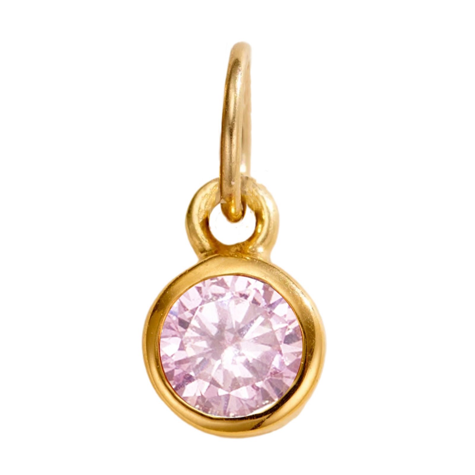 Posh Totty Designs Birthstone & Initial Charm Necklace Sterling Silver