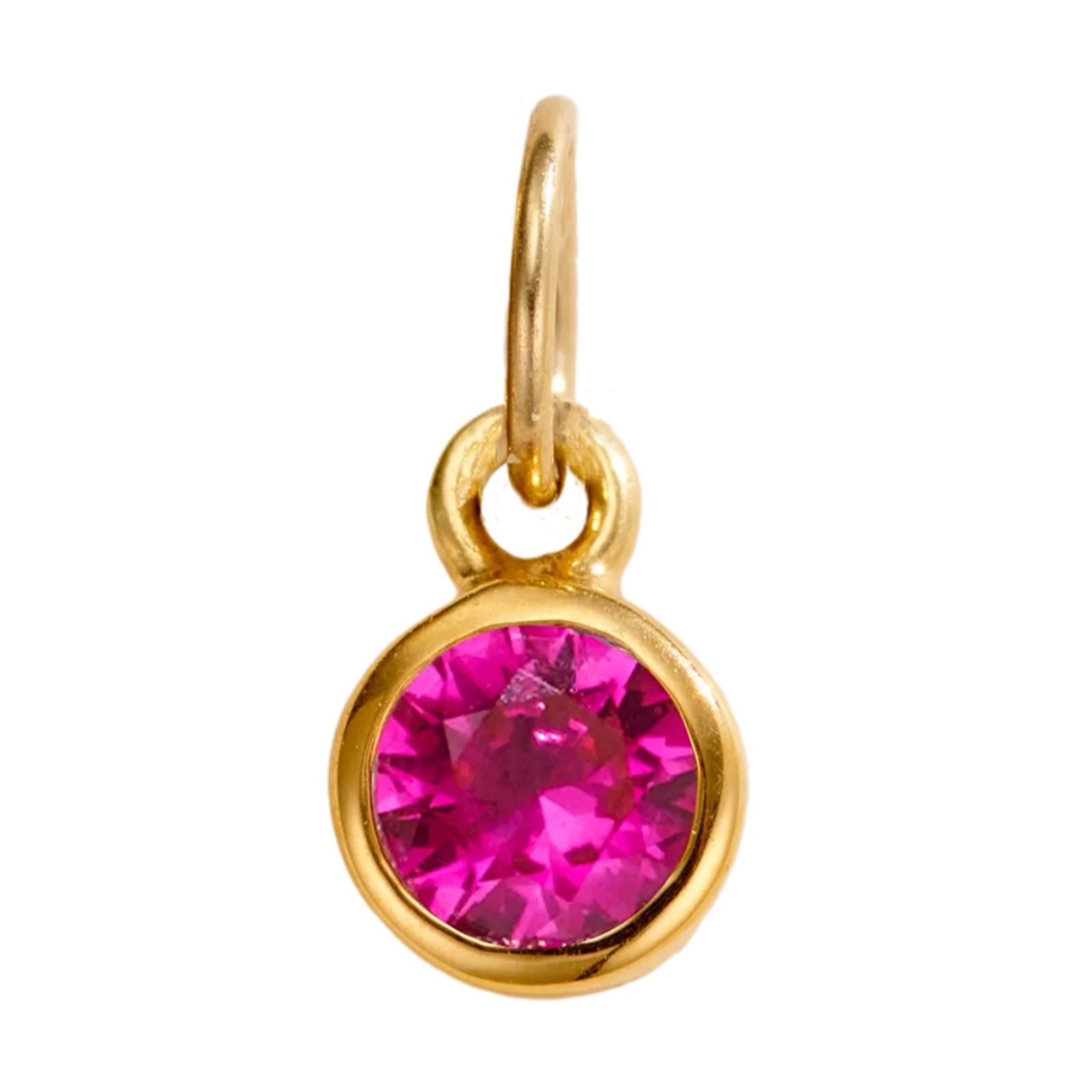 Posh Totty Designs Birthstone & Initial Charm Necklace Sterling Silver