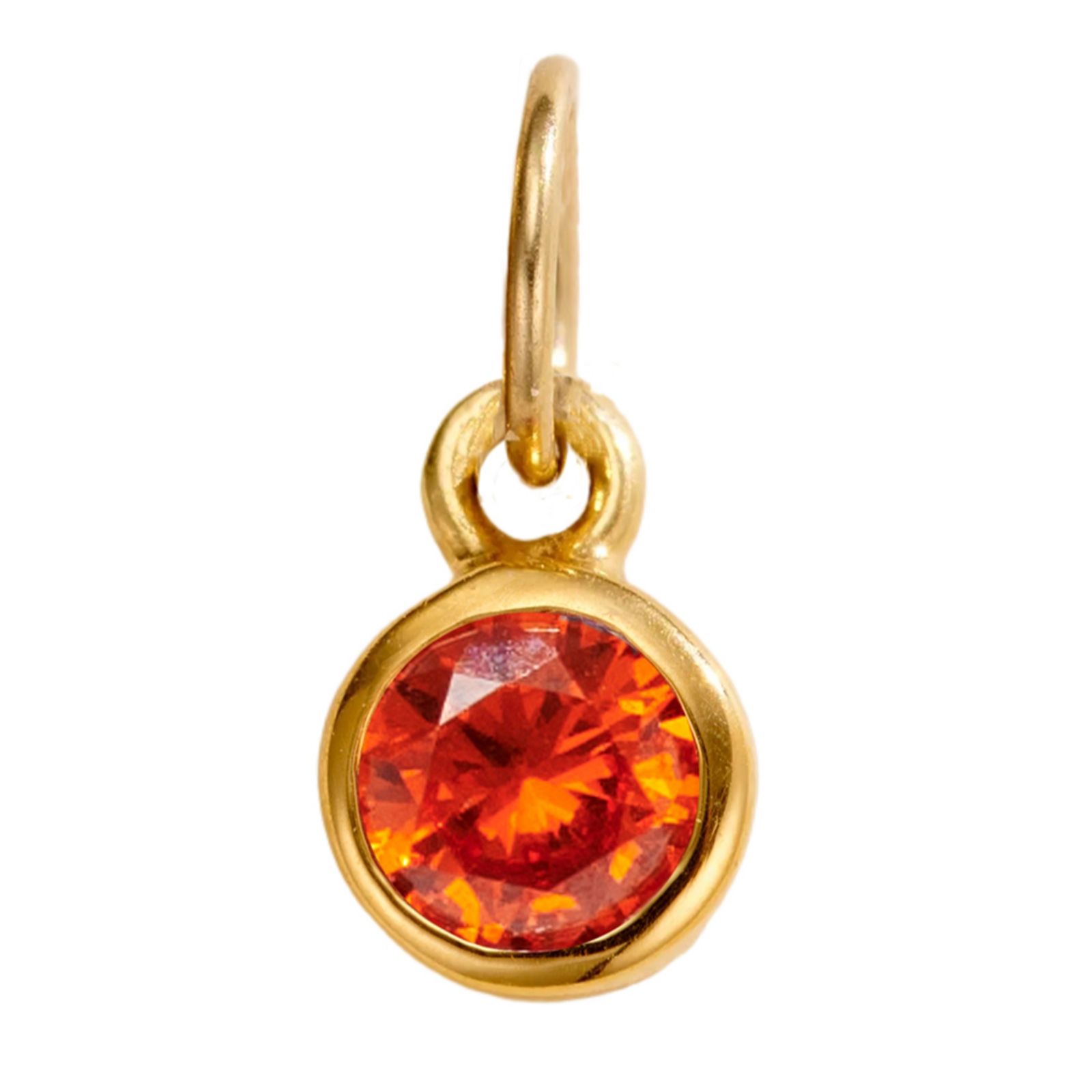 Posh Totty Designs Birthstone & Initial Charm Necklace Sterling Silver