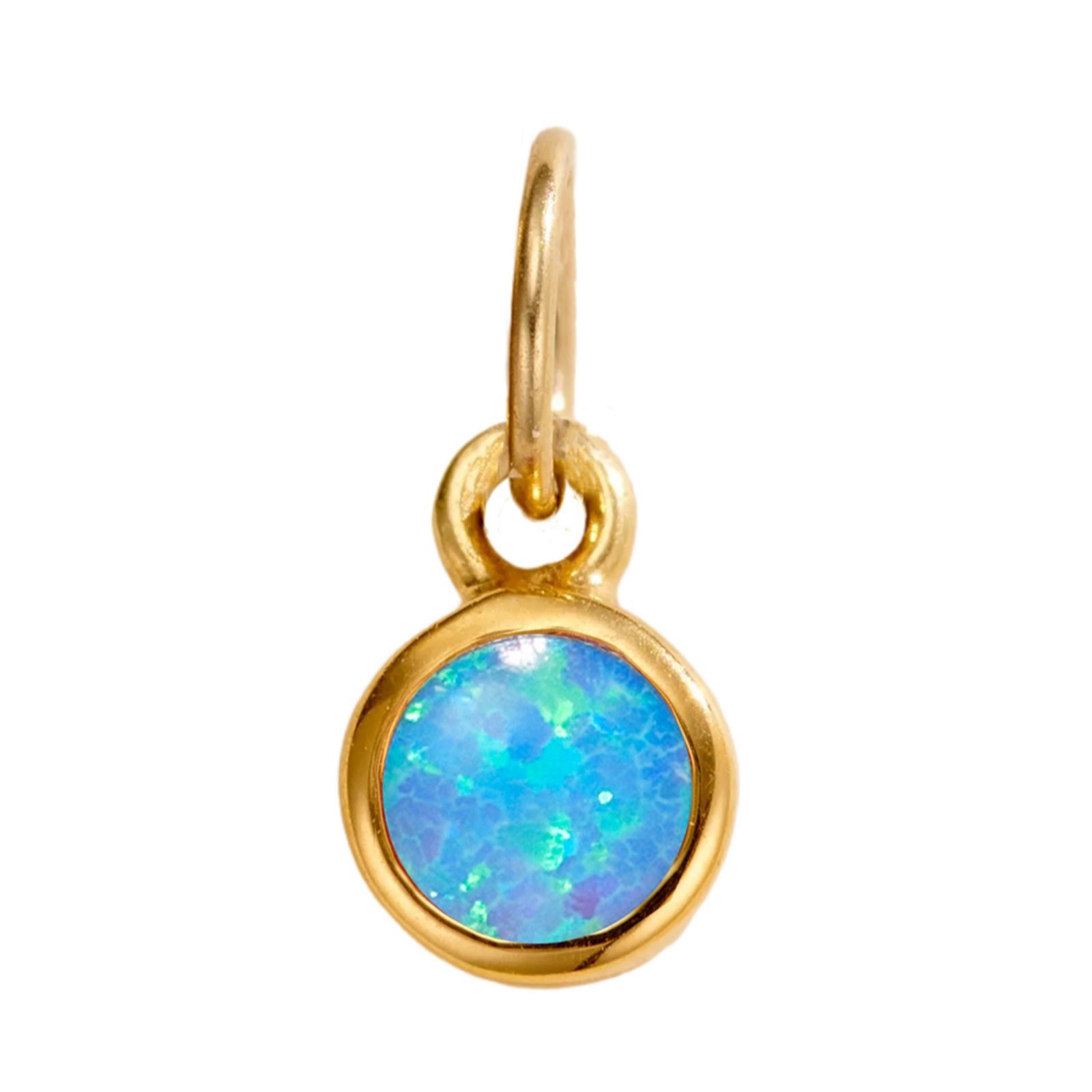 Posh Totty Designs Birthstone & Initial Charm Necklace Sterling Silver