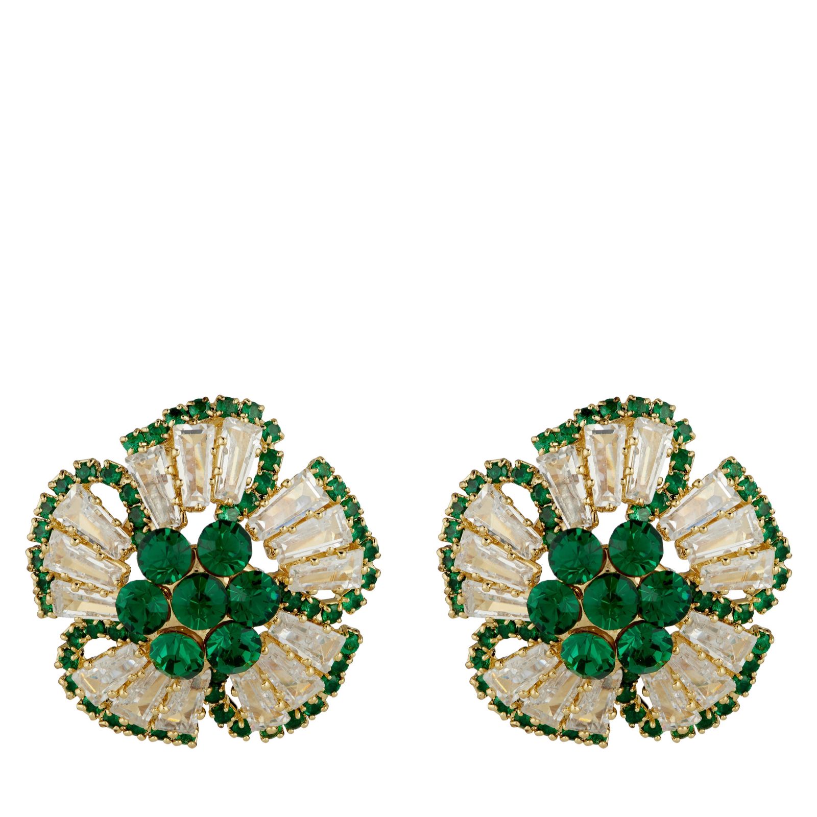 Butler & Wilson Crystal Flower Earrings