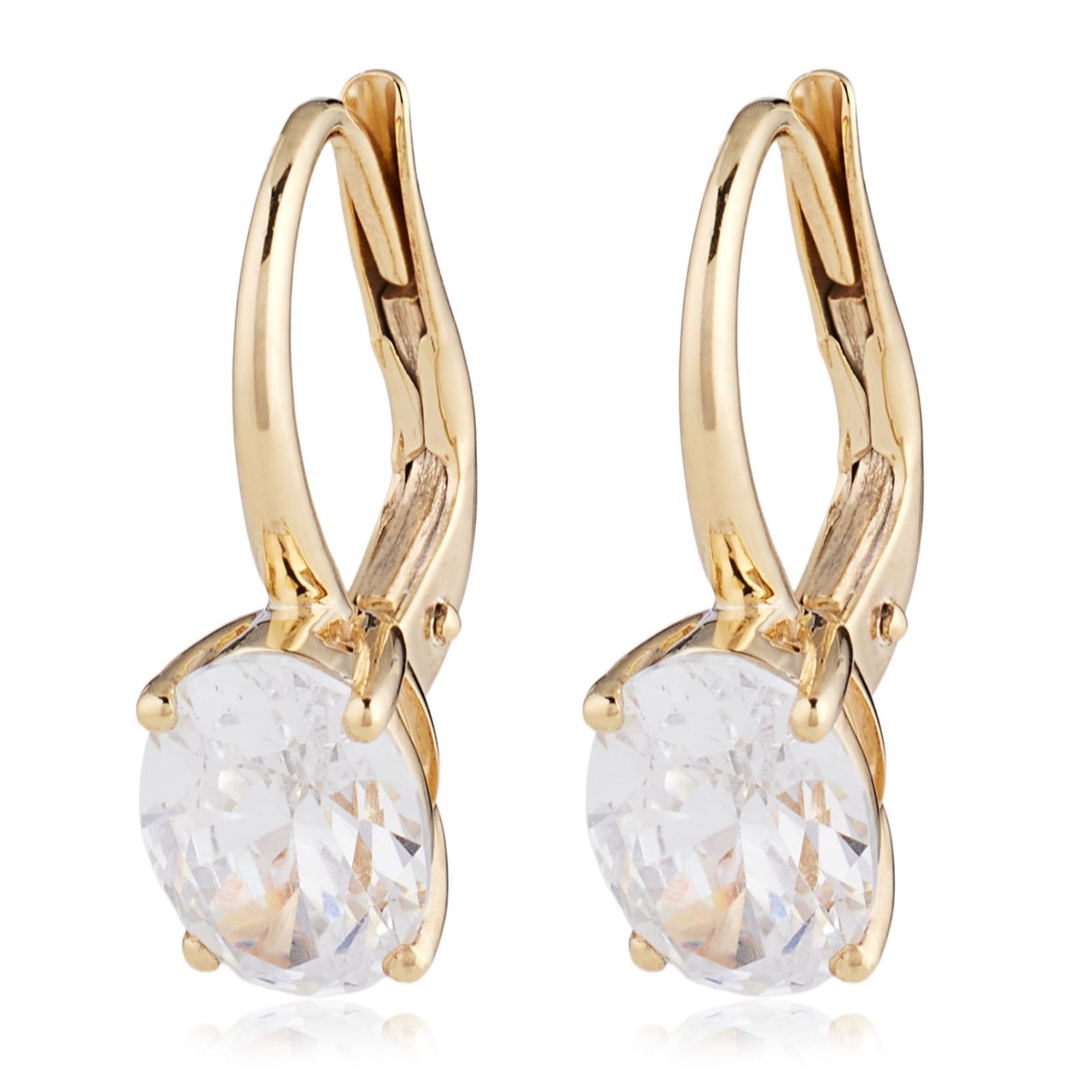 Fire Light 2ct Lab Grown Diamond Oval Leverback Earrings 9ct Gold