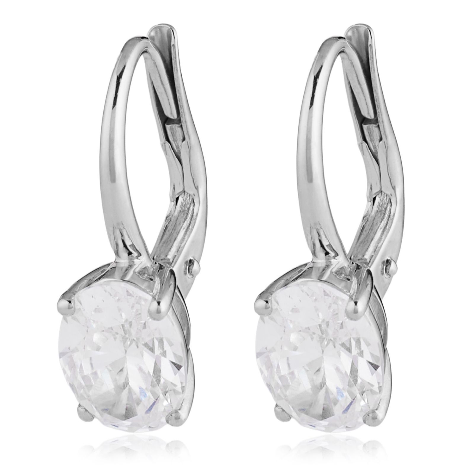 Fire Light 2ct Lab Grown Diamond Oval Leverback Earrings 9ct Gold