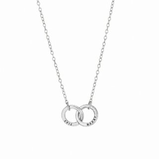 Posh Totty Personalised Double Hoop Name Necklace