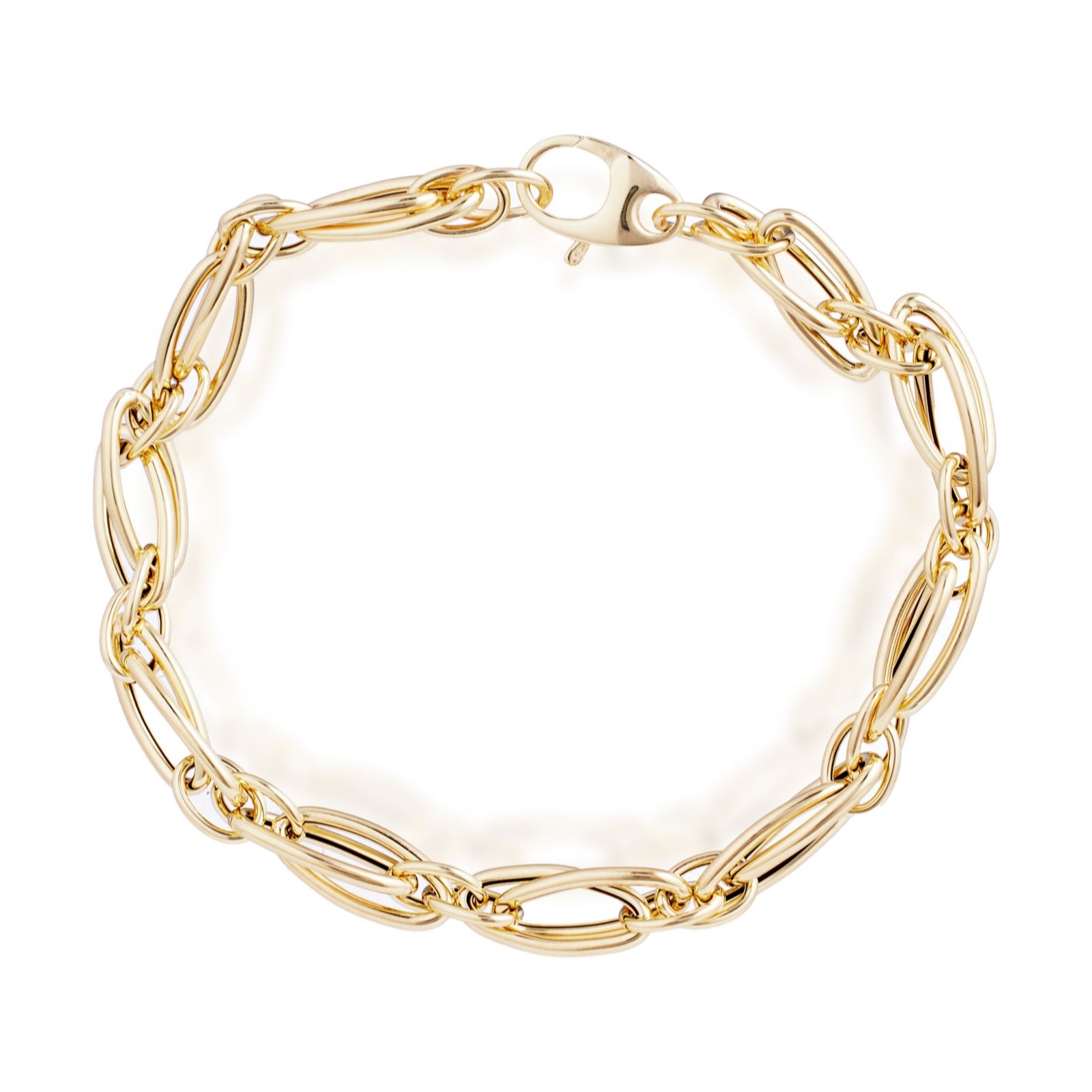 GOLD 9ct Oval Twist Curb Bracelet 4.56g