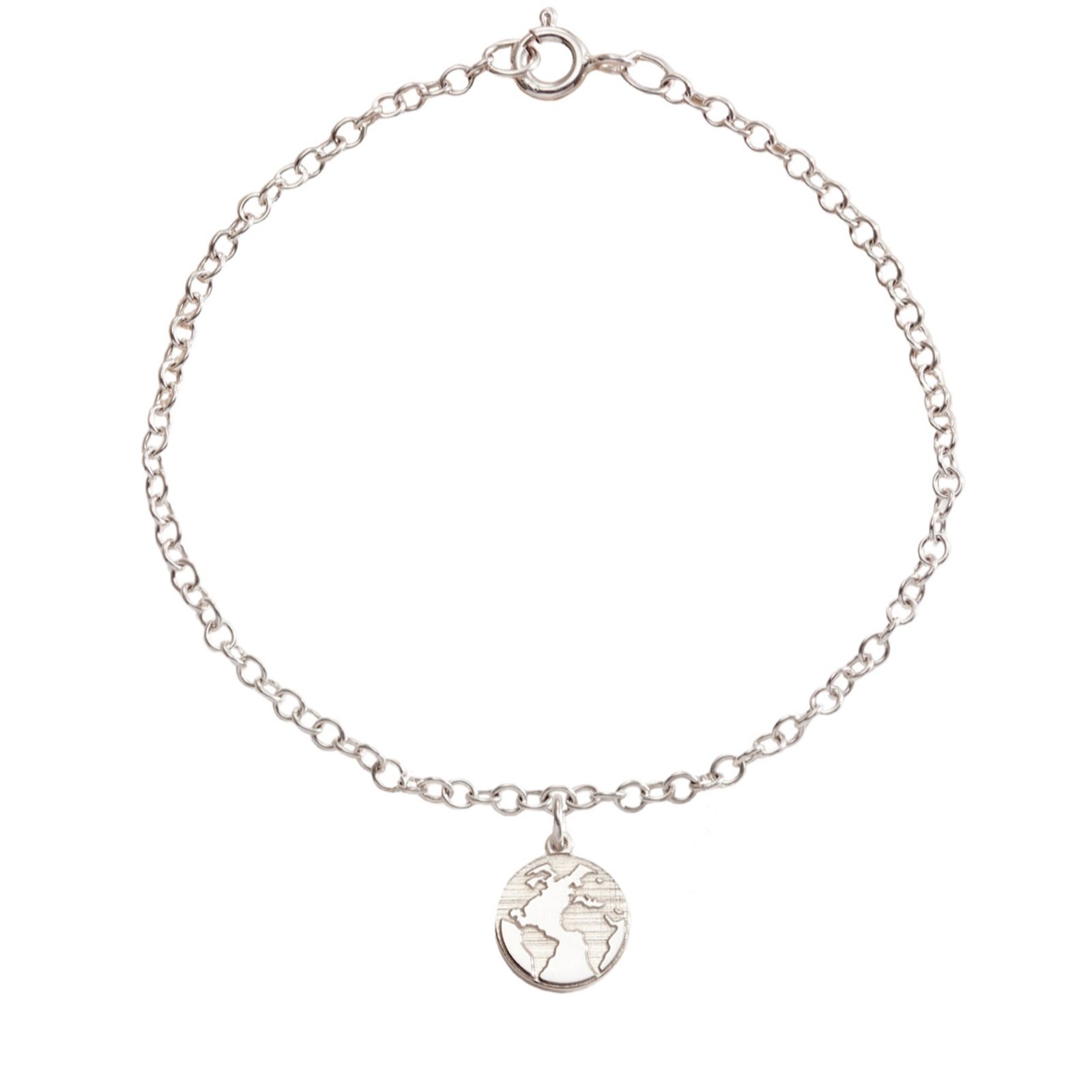 Posh Totty Designs Dinky Charm Bracelet with 1 Charm Sterling Silver