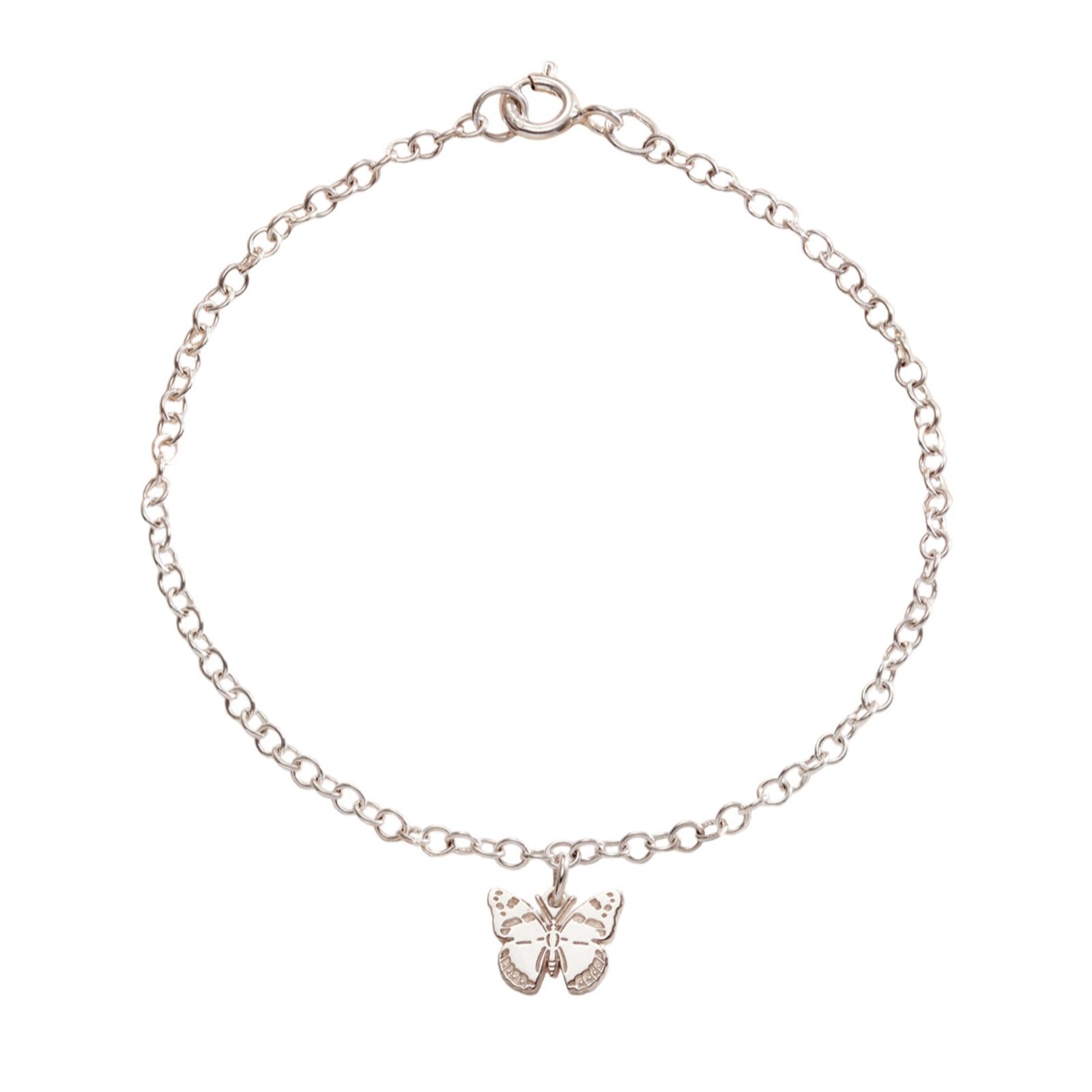 Posh Totty Designs Dinky Charm Bracelet with 1 Charm Sterling Silver