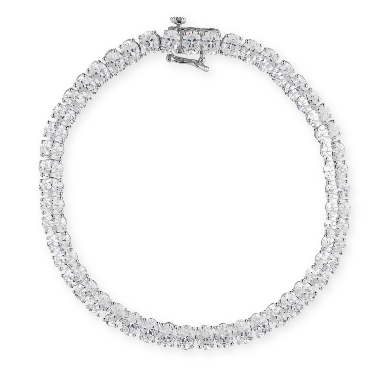 Fire Light 10ct Lab Grown Diamond Oval Tennis Bracelet 9ct Gold