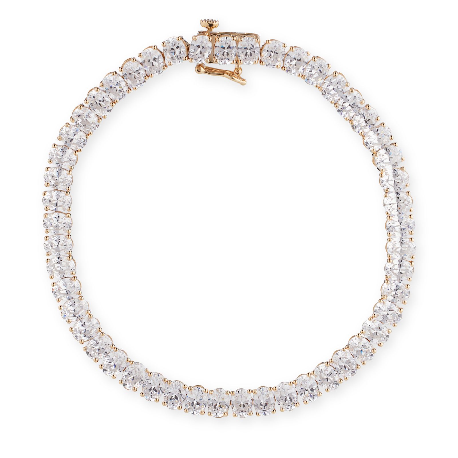 Fire Light 10ct Lab Grown Diamond Oval Tennis Bracelet 9ct Gold