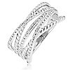 0.12ct Diamond Open Crossover Ring 9ct Gold