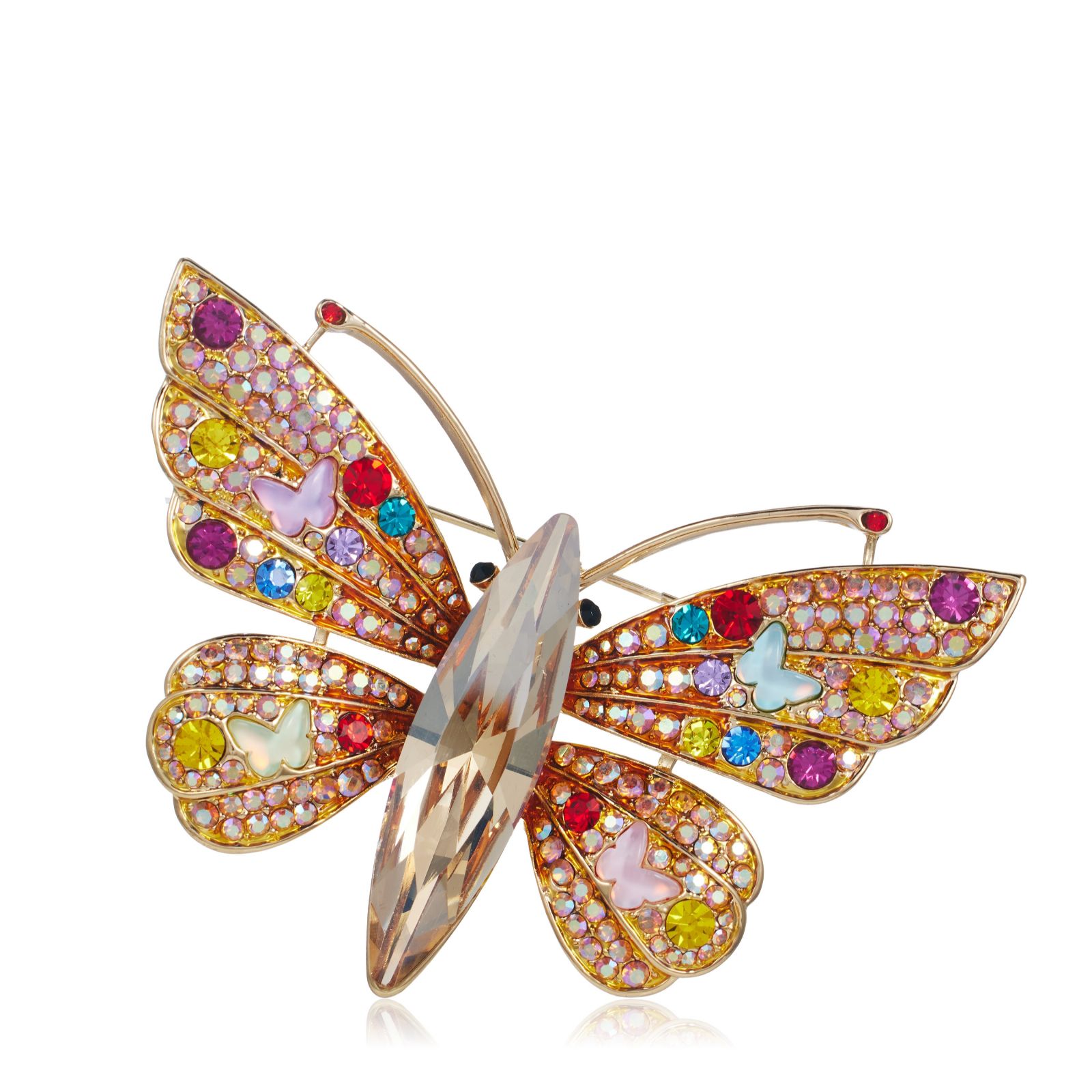Butler & Wilson Crystal Butterfly Brooch