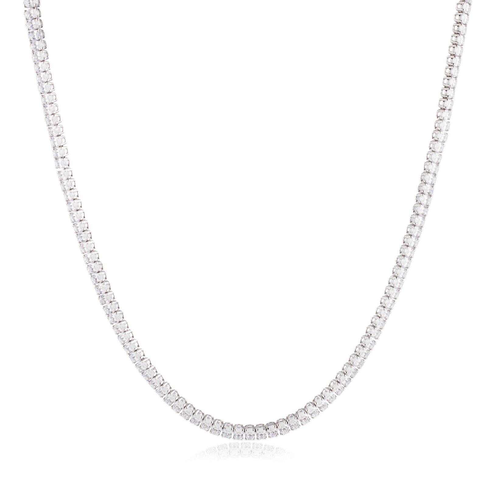 Fire Light 20ct Lab Grown Diamond Oval Tennis Necklace 9ct Gold
