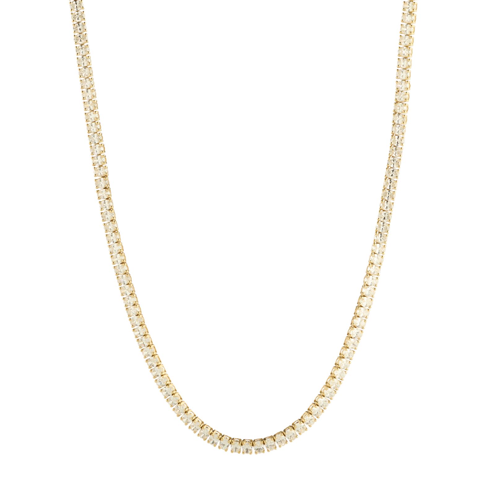 Fire Light 20ct Lab Grown Diamond Oval Tennis Necklace 9ct Gold