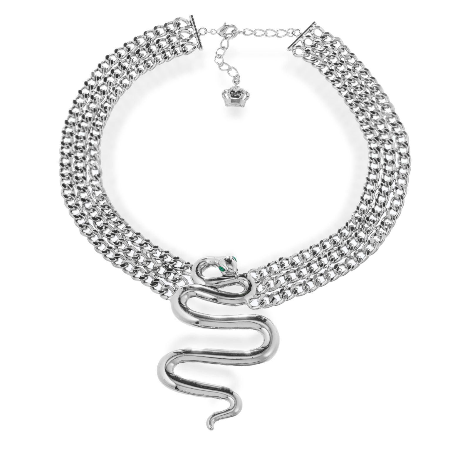 Butler & Wilson Curved Snake Chain Necklace